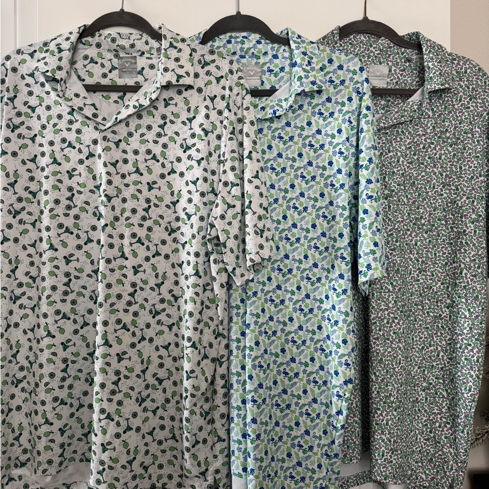 Men’s Large Callaway Golf Shirt Bundle